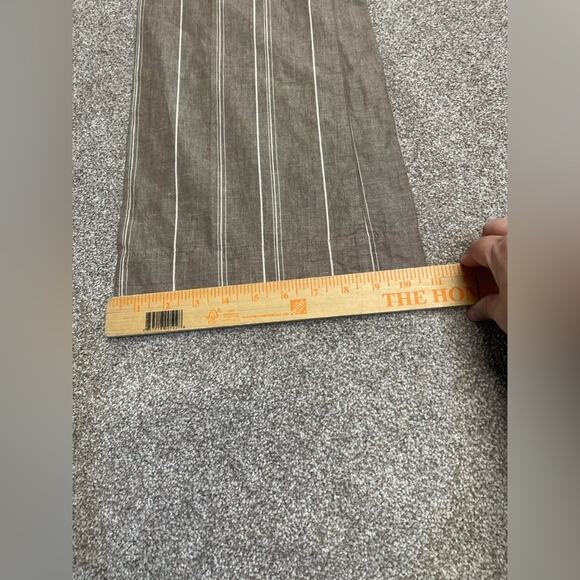 sophisticated vintage palazzo Calvin Klein pinstripe linen blend trouser sz 4 - Picture 13 of 13